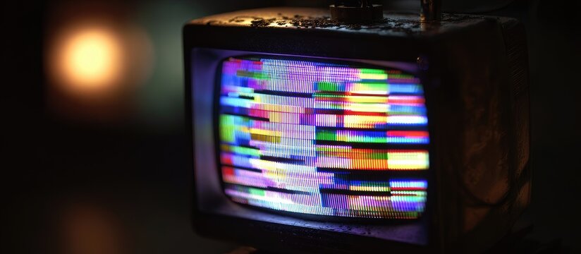 Retro TV with static