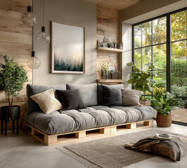 Happy lifestyle festival fashion-forward home decor inspiration in a cozy plant-filled environment