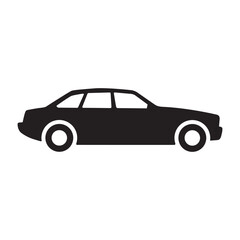 Minimal Car Vector Icon – Vehicle Transport Symbol for Apps & Infographics