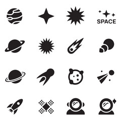Minimal Space Icons Set