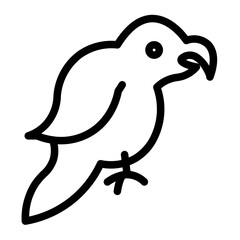 parrot Line Icon