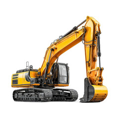 excavator isolated on white background	
