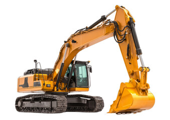 excavator isolated on white background	
