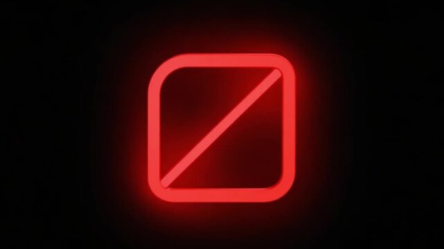 4k Red Neon Square Diagonal Line Abstract Animation High Quality Download Full H D Glowing Bright Dark Background Modern Graphic Design Element Seamless Loop Perfect for Motion