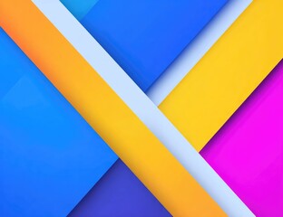 Abstract design with vibrant, intersecting, layered colors