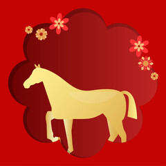 2026 Chinese New Year of the Horse Banner Template – Festive Vector Illustration for Lunar New Year Celebration