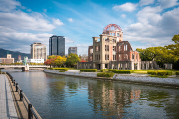 Echoes of Peace Hiroshima’s Atomic Bomb Dome in Autumn Light (1)