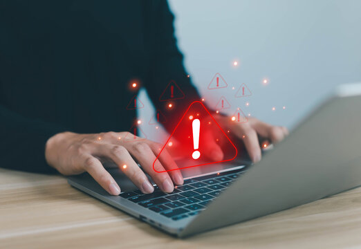 
Alert about cyber attacks on laptops, cyber attacks on computer networks, viruses, spyware, malware or malicious software.