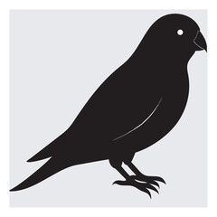 Budgie on Branch Silhouette Vector – Parakeet SVG Art