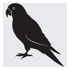 Fototapeta premium Flying Budgie Silhouette Vector – Parakeet SVG Design