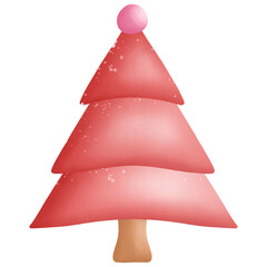 Christmas tree hand drawn illustration 