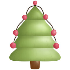 Christmas tree hand drawn illustration 