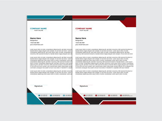 Corporate letterhead design template