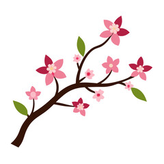 Beautiful cherry blossom branch
