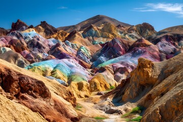 *   Colorful Landscape Formation of Artistic Mountains and Canyons