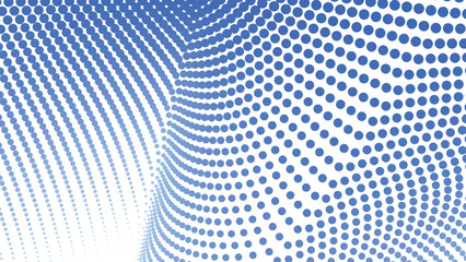 Blue Halftone Abstract Background with Polkadot Pattern for Modern Design and Digital Visuals