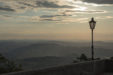 Scenic View of San Marino – Historic Architecture and Mountain Landscape. One of the smallest...