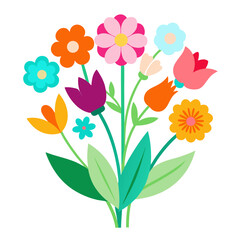 Colorful spring flowers