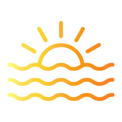 Obraz premium sunset Line Gradient Icon