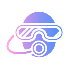 Fototapeta premium snorkel Gradient icon