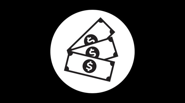 A simple illustration of a stack of dollar bills. Perfect for financial and business-related designs.
