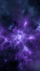 Naklejka premium Vibrant Purple Nebula In Space