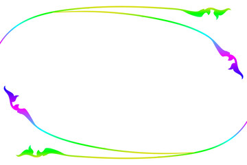 植物のネオンフレーム