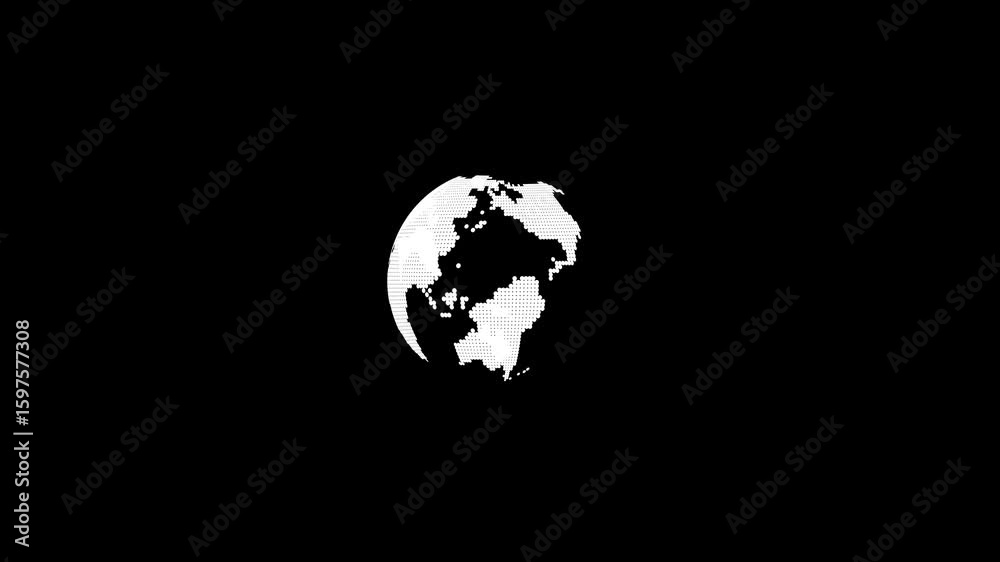 Poster rotating earth globe digital animation abstract background technology global connectivity world. dig