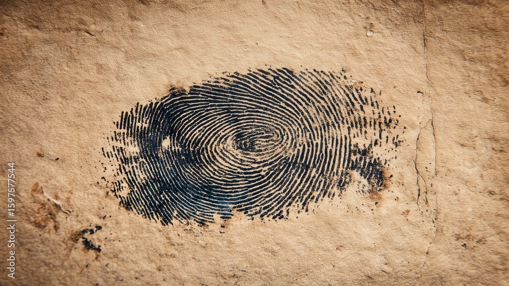 Poster exploring the integration of ai with biometric data through fingerprint technology and recognition m