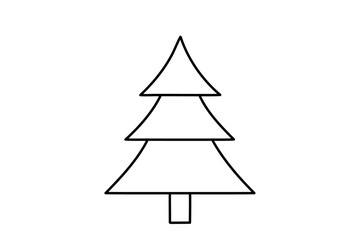 Obraz premium Simple Hand drawing of a Christmas Tree