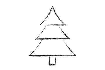 Obraz premium Simple Hand drawing of a Christmas Tree