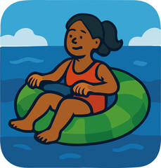 와 여름이다 - 해변1 summer beach cartoon1