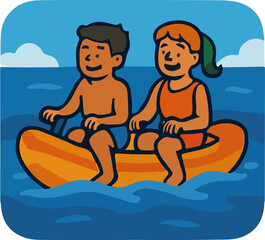 와 여름이다 - 해변1 summer beach cartoon1