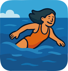 와 여름이다 - 해변1 summer beach cartoon1