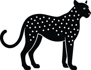 Cheetah Silhouette Vector Art Illustration