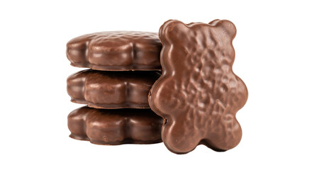 Isolated Chocolate Biscuits
