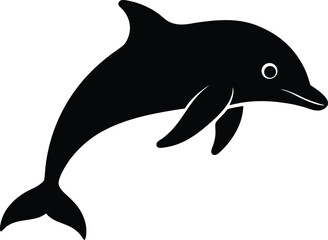Dolphin Silhouette Vector Art Illustration