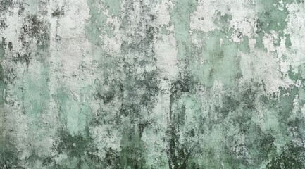 Obraz premium Weathered wall, muted greens and grays