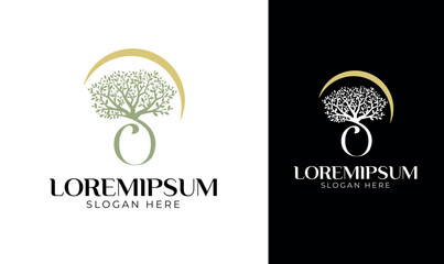 Olive Oil With Tree Logo