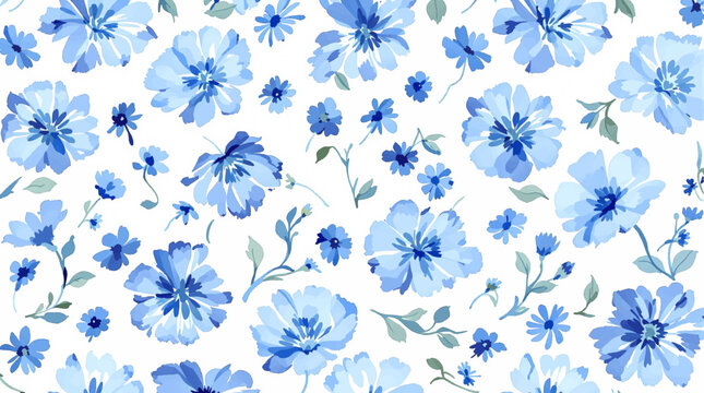 blue floral background