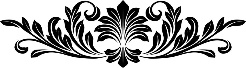 Filigree Crest Heraldic Motif Pattern Divider