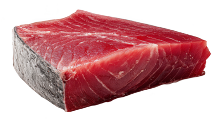 Sizzling tuna steak, a culinary delight on dark, enticing background juicy.