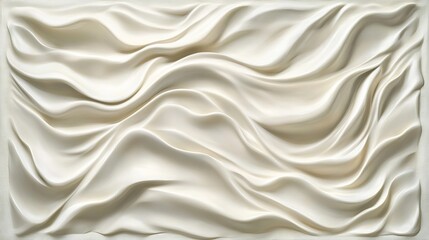 Elegant white silk fabric waves create a luxurious, smooth, and modern abstract background texture