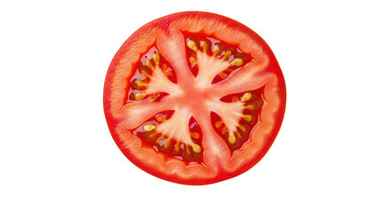 Isolated Tomato Slice Cross-Section