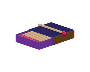 vector design of a city of matches and small wooden sticks made of brown wood