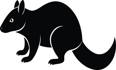 Zorilla striped mammal silhouette vector art illustration