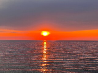 Baltic sea sunset, Palanga, Lithuania 