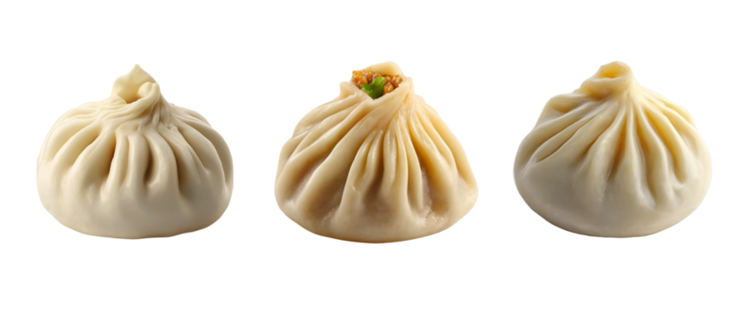 Fresh steamy modak dumpling transparent background, png