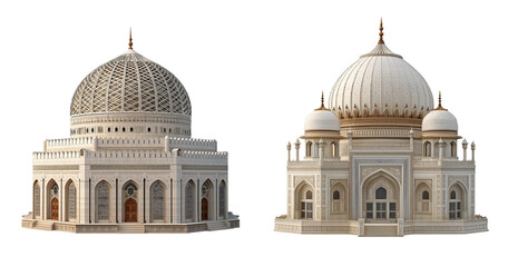 Obraz premium majestic dome islamic architecture transparent background, png