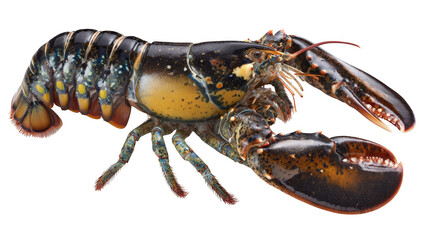 Giant lobster with an exceptionally long tail, exploring the ocean's depths.